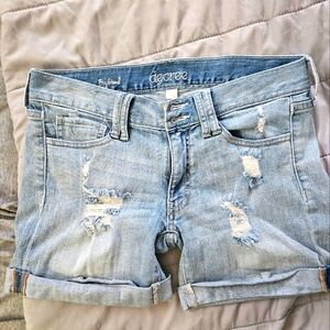 Decree Light Blue Distressed Denim Shorts Size 7/8